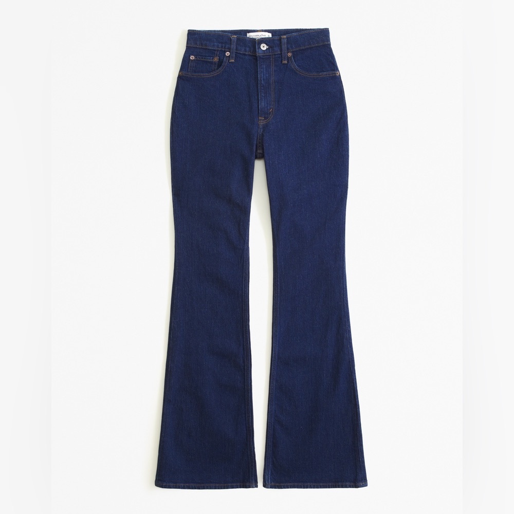 NWT Abercrombie & Fitch Curve Love High Rise Vintage Flare Jean size 32 short